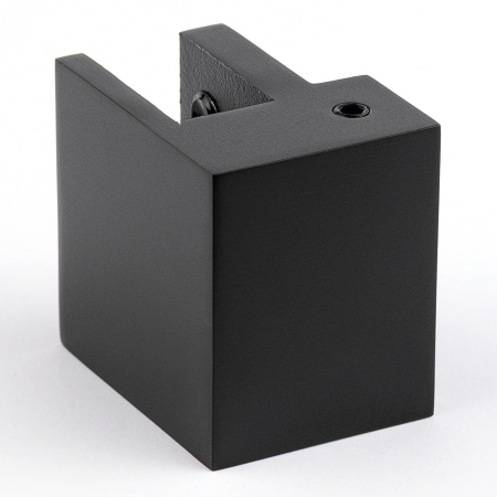D02-503BLK/sus304 Держатель труба-стекло 30х10 торцевой, черный матовый, sus304