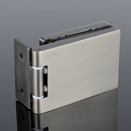 P03-101GRF/brass Петля стена-стекло с защелкивающейся крышкой 90°, графит матовый, латунь