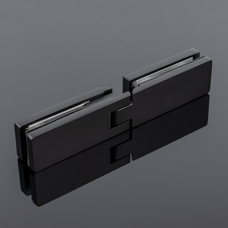 P03-105BLK/sus304 Петля стекло-стекло 180°, черный матовый, sus304