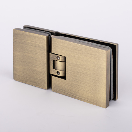 Петля стекло-стекло с  крышками, бронза, латунь H1203-BRZ/brass