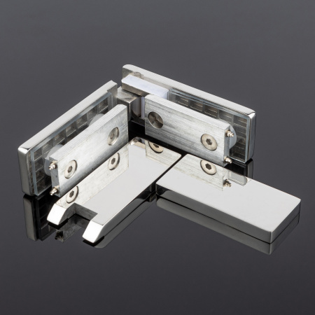 P03-105CR/sus304 Петля стекло-стекло 180°, хром, sus304