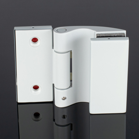 P03-103WG/brass Петля стена-стекло 90°, белый глянец, латунь