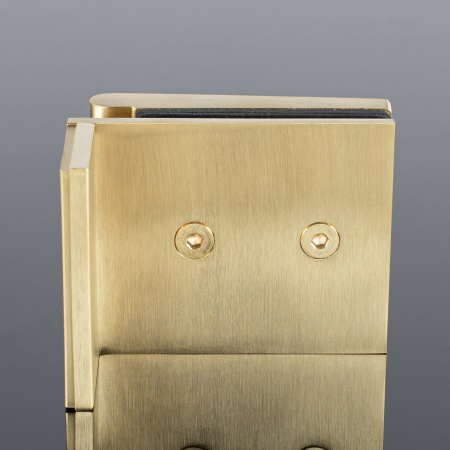 K03-200BGD/brass Коннектор, стекло-стена 90°, брашированное золото, латунь