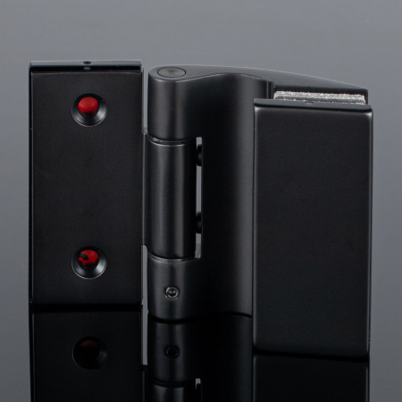 P03-103BLK/brass Петля стена-стекло 90°, черный матовый, латунь