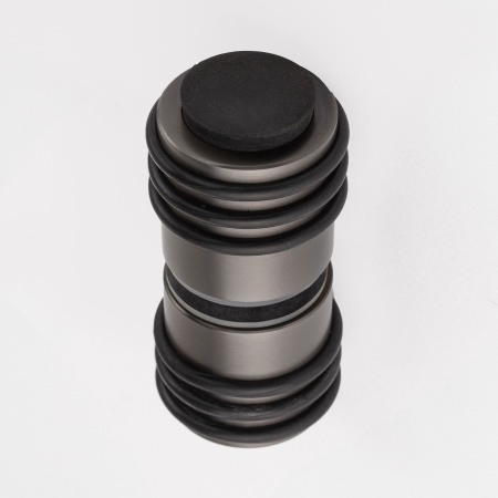 Ручка-кноб с резиновым торцом, графит матовый, нержавеющая сталь