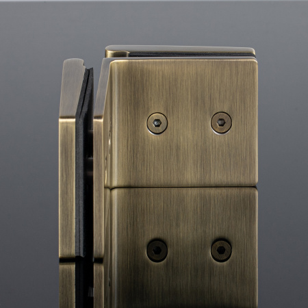 K03-201BRZ/brass Коннектор стекло-стекло 90°, бронза, латунь