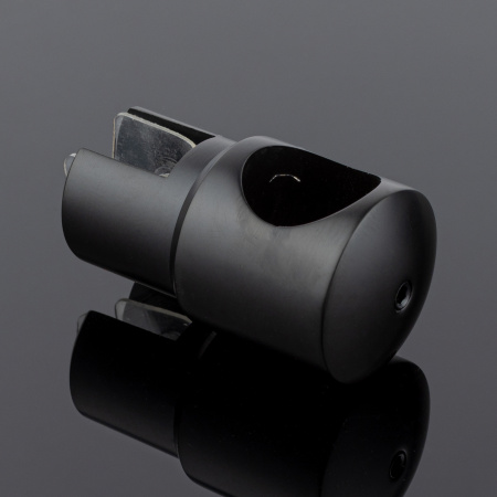 D02-508BLK/brass Держатель стекла ф19, черный матовый, латунь