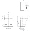 D02-503WM/sus304 Держатель труба-стекло 30х10 торцевой, белый матовый, sus304