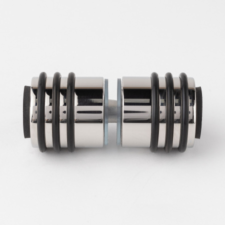 Ручка-кноб с резиновым торцом, хром, нержавеющая сталь