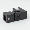 Регулируемое крепление штанги 15х15 к стеклу матовый черный S10-15R02BL