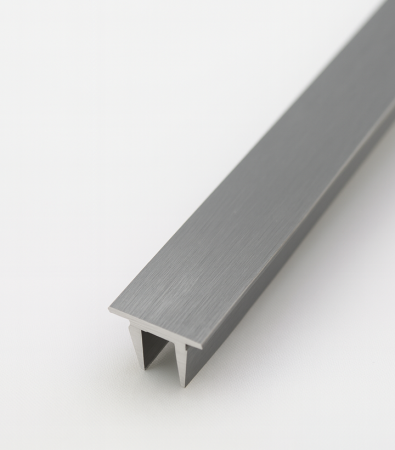 Заглушка для п-образного профиля 19х13х2мм, длина 1500мм, алюминий, брашированный графит