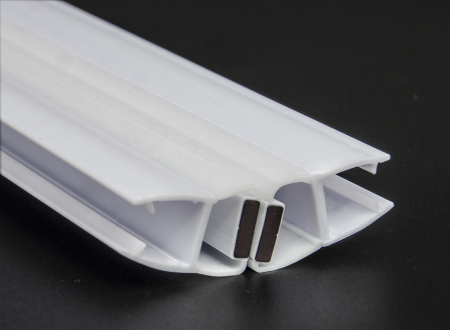 PVH04-900WM8 Магнитный уплотнительный профиль, прямой угол для стекла 8мм 2500мм,premium
