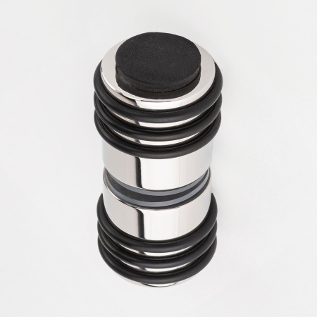 Ручка-кноб с резиновым торцом, хром, нержавеющая сталь