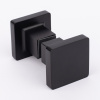 Ручка-кноб квадратная, черный матовый, латунь