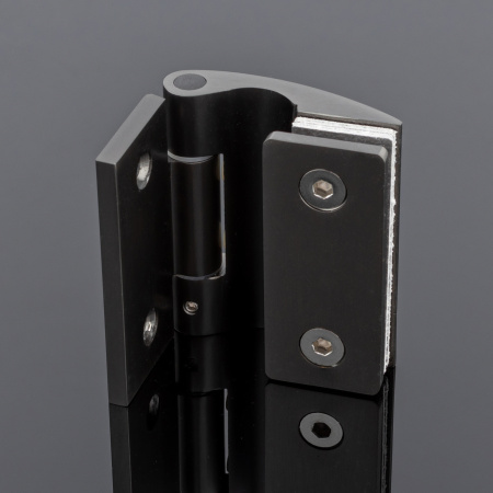 P03-103GRF/brass Петля стена-стекло 90°, графит матовый, латунь