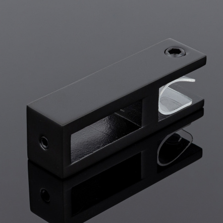 S02-501BLK/sus304 Держатель стекла сквозной 30х10, черный матовый, sus304
