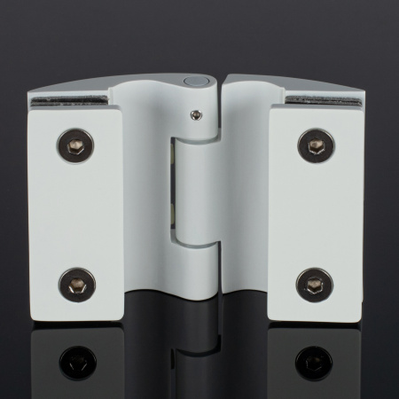 P03-102WG/brass Петля стекло-стекло 180°/135°, белый глянец, латунь