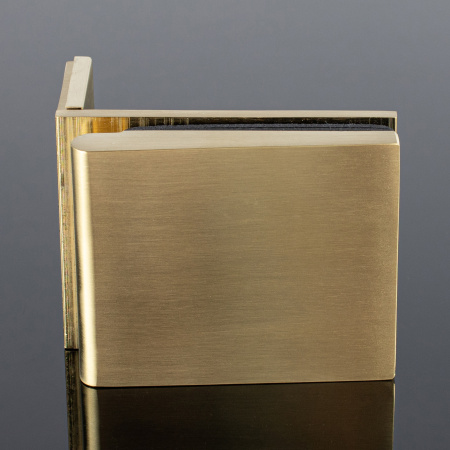 K03-200BGD/brass Коннектор, стекло-стена 90°, брашированное золото, латунь