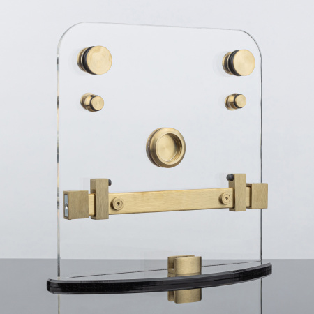 RS02-400BRZ/SUS304 Комплект раздвижной системы для стеклянных душевых кабин, бронза, SUS304