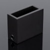 S02-500BLK/sus304 Соединитель труба стена 30*10, черный матовый, sus304