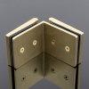 K03-201BGD/brass Коннектор стекло-стекло 90°, брашированное золото,латунь