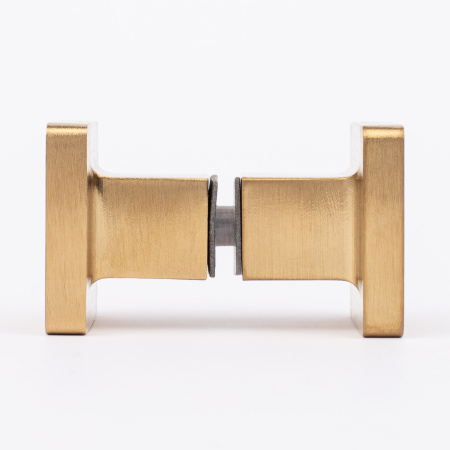 Ручка-кноб квадратная, брашированное золото, латунь