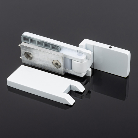 P03-106WM/sus304 Петля стена-стекло, открывание 90˚, белый матовый, sus304