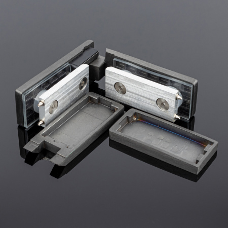P03-105GRF/sus304 Петля стекло-стекло 180°, графит матовый, sus304