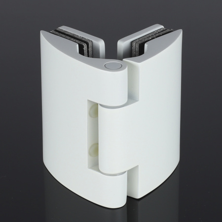 P03-102WG/brass Петля стекло-стекло 180°/135°, белый глянец, латунь