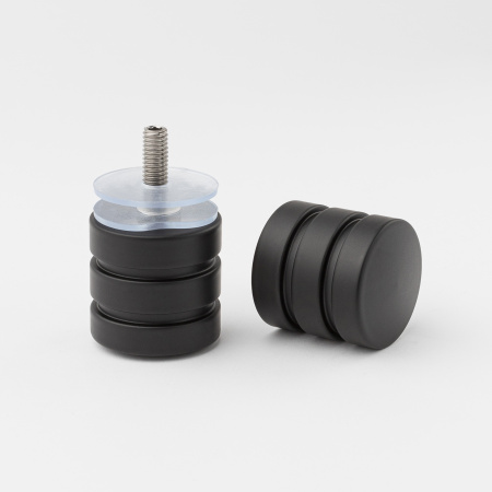 Ручка-кноб круглая, черный матовый, нержавеющая сталь