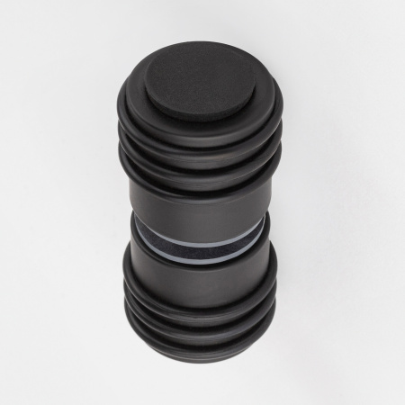 Ручка-кноб с резиновым торцом, черный матовый, нержавеющая сталь