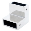 CK-104D30-PC Коннектор трек-трек 90° прямоугольный,  30*10, Хром глянцевый