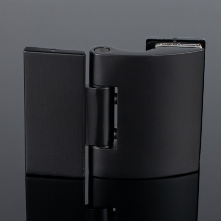 P03-103BLK/brass Петля стена-стекло 90°, черный матовый, латунь