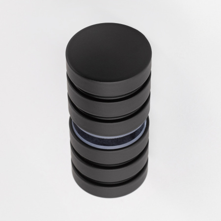 Ручка-кноб круглая, черный матовый, нержавеющая сталь