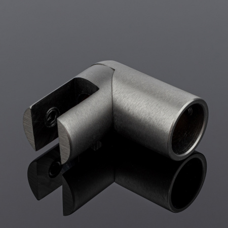 D02-509GFM/brass Держатель стекла ф19 торцевой 90°, графит матовый, латунь