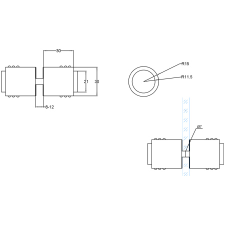 Ручка-кноб с резиновым торцом, золото матовое, нержваеющая сталь
