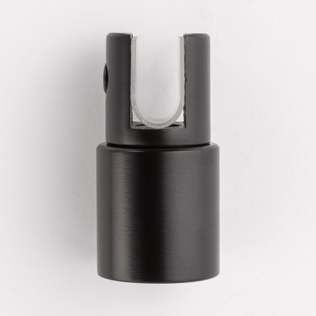 D02-508BLK/brass Держатель стекла ф19, черный матовый, латунь