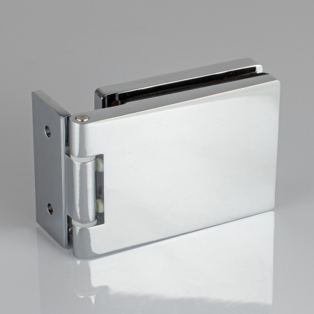 P03-101CR/brass Петля стена-стекло с защелкивающейся крышкой 90°, хром, латунь