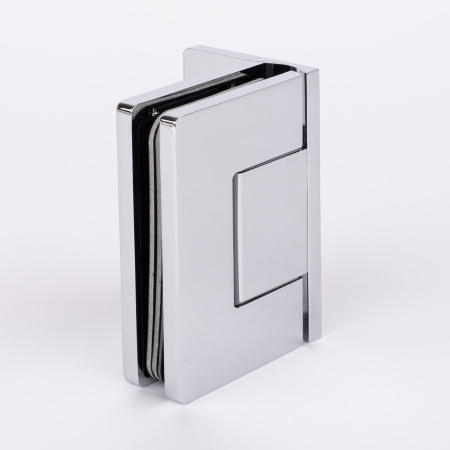 Петля стена-стекло с крышкой 90°, хром, латунь H5-СR/brass