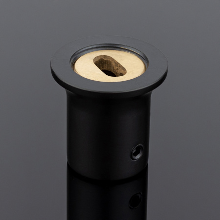S02-506BLK/brass Соединитель труба-стена ф19, черный матовый, латунь