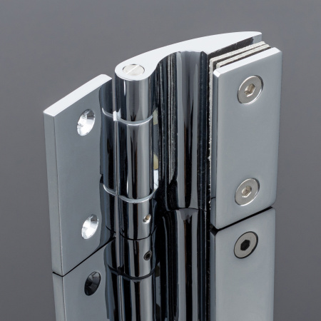 P03-103CR/brass Петля стена-стекло 90°, хром, латунь