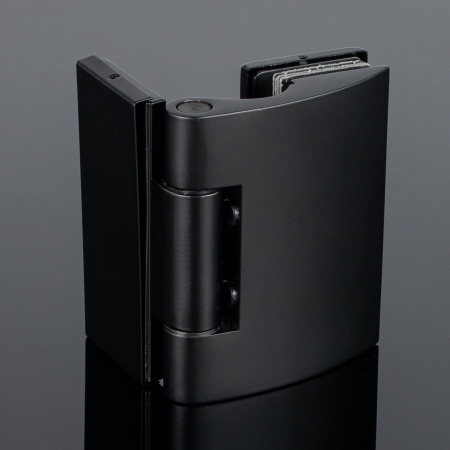 P03-103BLK/brass Петля стена-стекло 90°, черный матовый, латунь