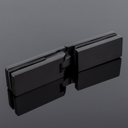 P03-105BLK/sus304 Петля стекло-стекло 180°, черный матовый, sus304
