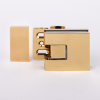 Петля стена-стекло с крышкой 90°, яркое золото, латунь H54-GD/brass