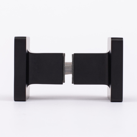 Ручка-кноб квадратная, черный матовый, латунь