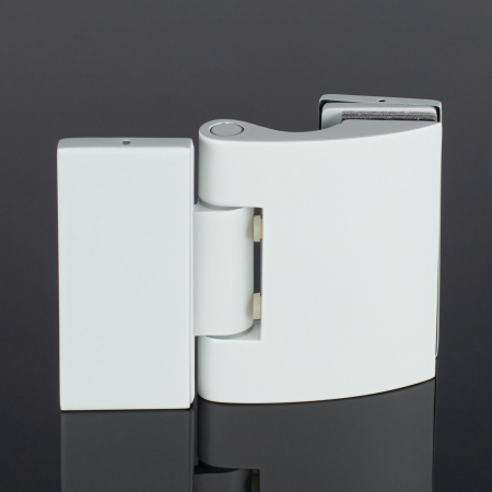 P03-103WG/brass Петля стена-стекло 90°, белый глянец, латунь