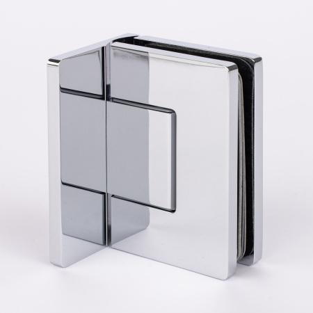 Петля стена-стекло с крышкой 90°, хром, латунь H5-СR/brass