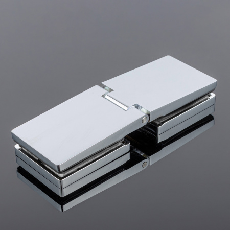 P03-100CR/brass Петля стекло-стекло с защелкивающимися крышками, хром, латунь