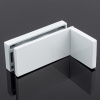 K02-204WM/sus304 Коннектор стена-стекло 90˚ с пластиной, белый матовый, sus304
