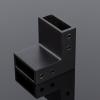 S02-504BLK/sus304 Соединитель трубы 30х10 угловой 90°, черный матовый, sus304